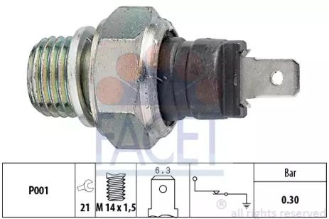 Датчик давления масла LT 2.8TDI 97-, FACET (70000)