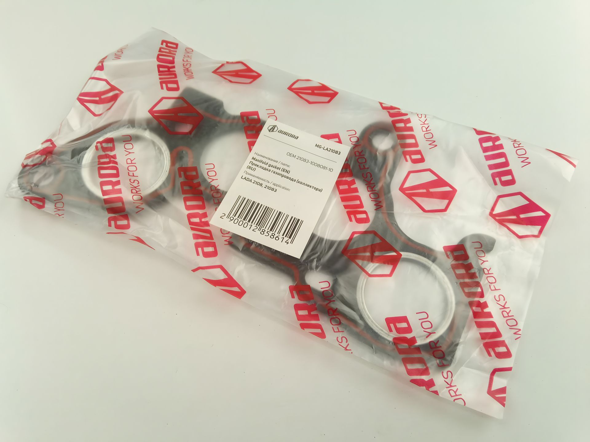 Коллектора прокладка ВАЗ 2108, AURORA (MG-LA21083) с герметиком 1 шт. (2108-1008081) Коллектора прокладка ВАЗ 2108, AURORA (MG-LA21083) с герметиком 1 шт. (2108-1008081)
