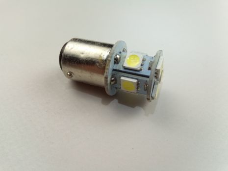 Лампа светодиод с/ц 12V P21/5W 1157 8SMD белая