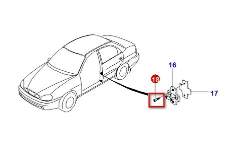 Дверний фіксатор гвинта Lanos, "GM"