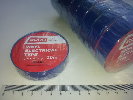 Изолента синяя APRO (ET-20 Blue) 17мм*20 м