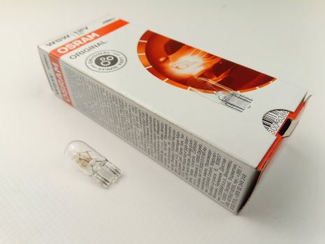 Бесцокольная лампа OSRAM 12V W5W (2825) (10 шт. в уп.) (99132YZZBA) цена за 1 шт