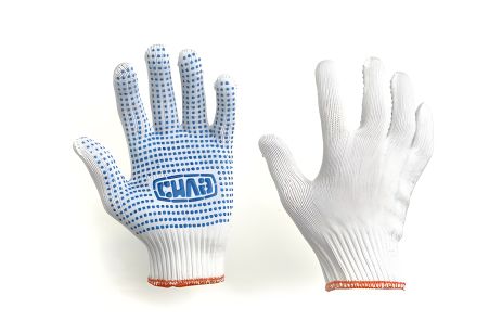 Перчатки рабочие СИЛА (480102) эконом/синяя точка (12 пар в упак-ке) Перчатки рабочие СИЛА (480102) эконом/синяя точка (12 пар в упак-ке)