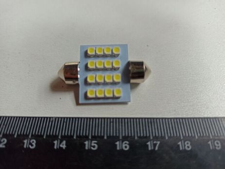 Світлодіодний світлодіод C/C 12V C5W 36 мм змінного струму 16SMD (30 x 30) Білий