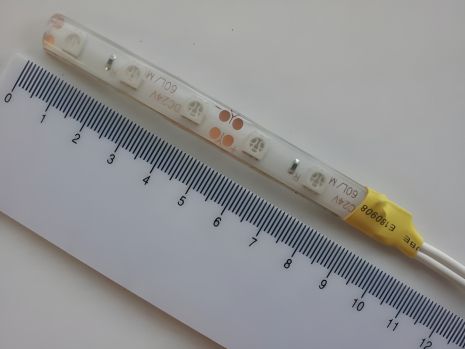 Світлодіодна стрічка 24V 10см (50 х 50) жовта