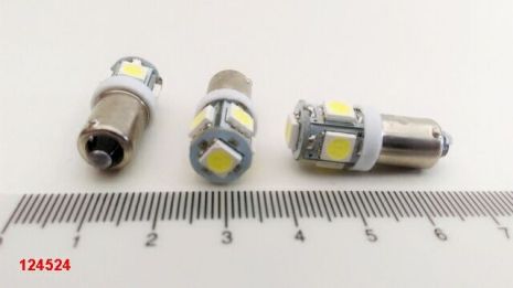 Лампа светодиод с/ц 24V T4W BA9s 5SMD белая