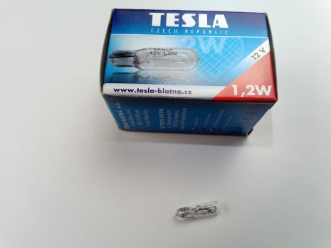 Бесцокольная лампа TESLA 12V W1,2W (B67101) (10 шт. в уп.), цена за шт. (N0177512)