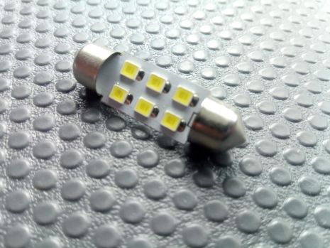 Лампа светодиод с/ц 12V C5W 36 мм AC 6SMD (35 х 28) белая