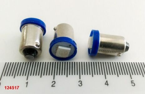 Лампа світлодіод с/ц 12V T4W BA9s 1SMD синя