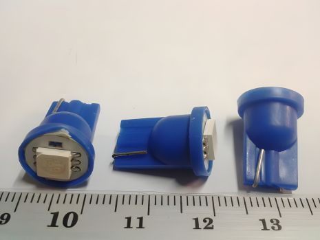 Лампа светодиод б/ц 12V W5W T10 1SMD синяя Лампа светодиод б/ц 12V W5W T10 1SMD синяя