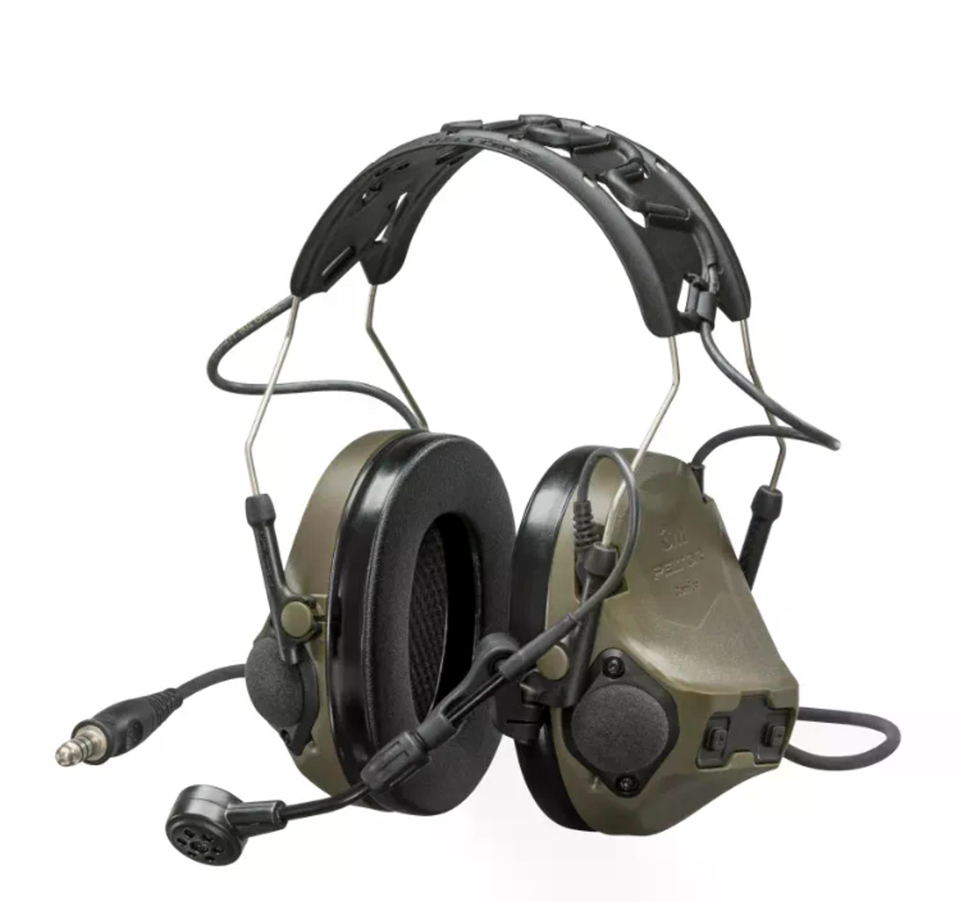 Активные тактические наушники 3M PELTOR ComTac VIII (MT14H418A-86 GN), вертикальные с 1 аудиовыходом 4 контакт NATO и микрофоном Активные тактические наушники 3M PELTOR ComTac VIII (MT14H418A-86 GN), вертикальные с 1 аудиовыходом 4 контакт NATO и микрофоном
