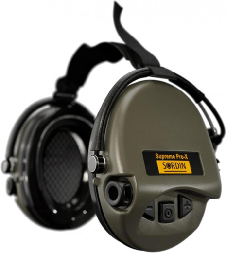 Активні навушники для стрільби Sordin Supreme Pro-X Neckband Olive із заднім тримачем під шолом (76302-X-S) Активні навушники для стрільби Sordin Supreme Pro-X Neckband Olive із заднім тримачем під шолом (76302-X-S)