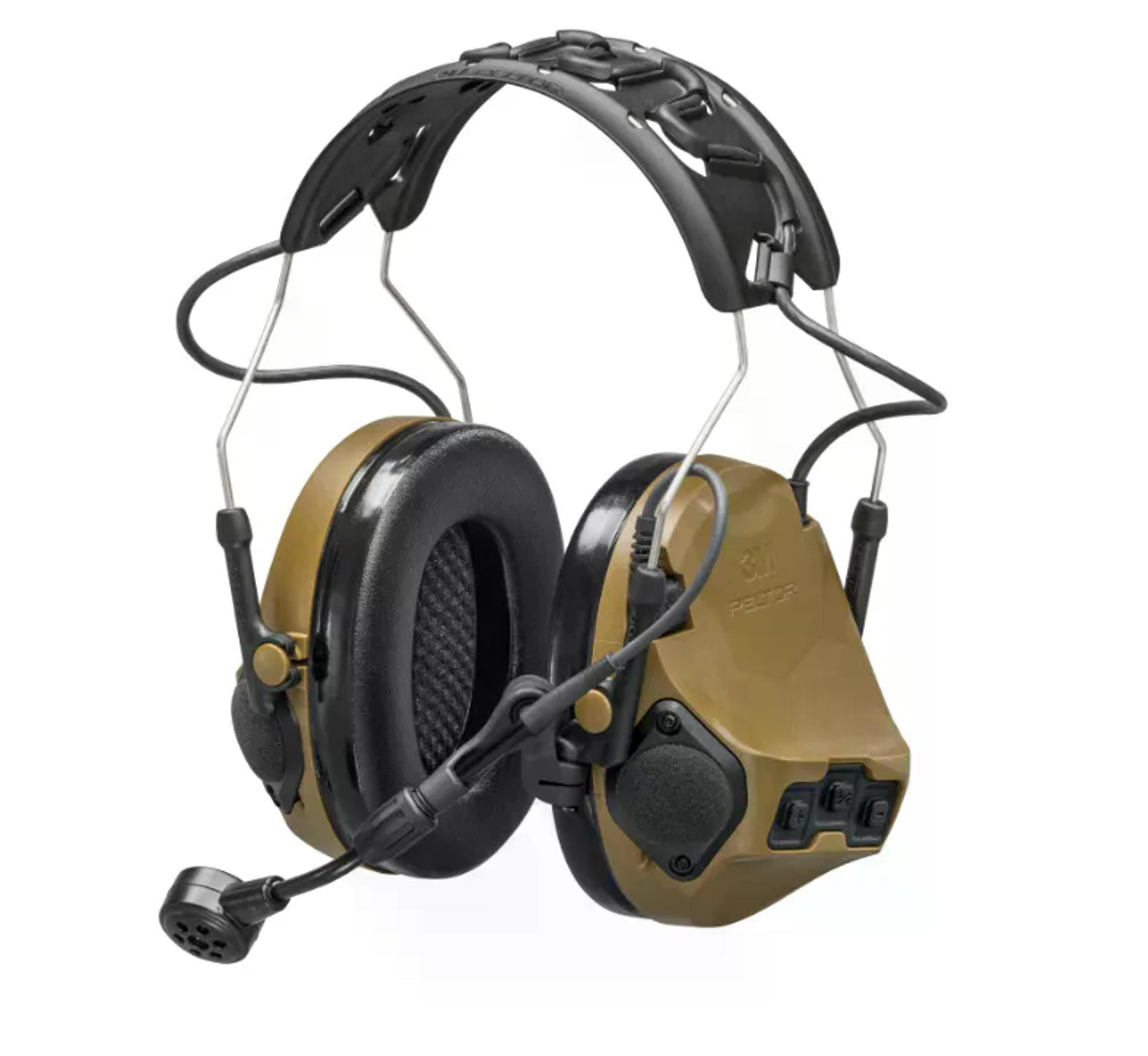 Активные тактические беспроводные наушники 3M PELTOR ComTac VII (MT14H41A-300EU CY), койот, вертикальные, с микрофоном Активные тактические беспроводные наушники 3M PELTOR ComTac VII (MT14H41A-300EU CY), койот, вертикальные, с микрофоном