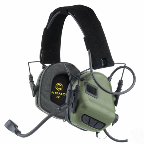 Активные защитные наушники с гарнитурой Earmor M32 MOD4 (FG) Olive