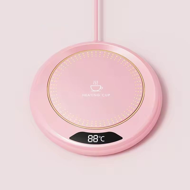 Підставка для чашки з підігрівом термостатична кругла 11.5см 20W, USB 2+A, 3 режими, 55-75C, PINK Підставка для чашки з підігрівом термостатична кругла 11.5см 20W, USB 2+A, 3 режими, 55-75C, PINK