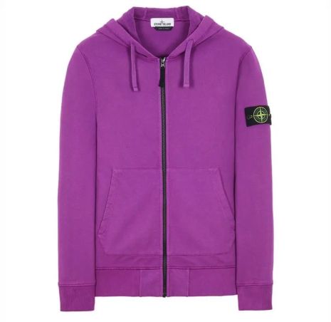 Зіп худі Stone Island у фіолетовому кольорі