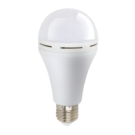 LED Лампа Basic 12W з акумулятором аварійна (E27/12W/3W від АКБ/1200 mAh/up 2 Hours/6400K/CC160mA) {124 | 124}