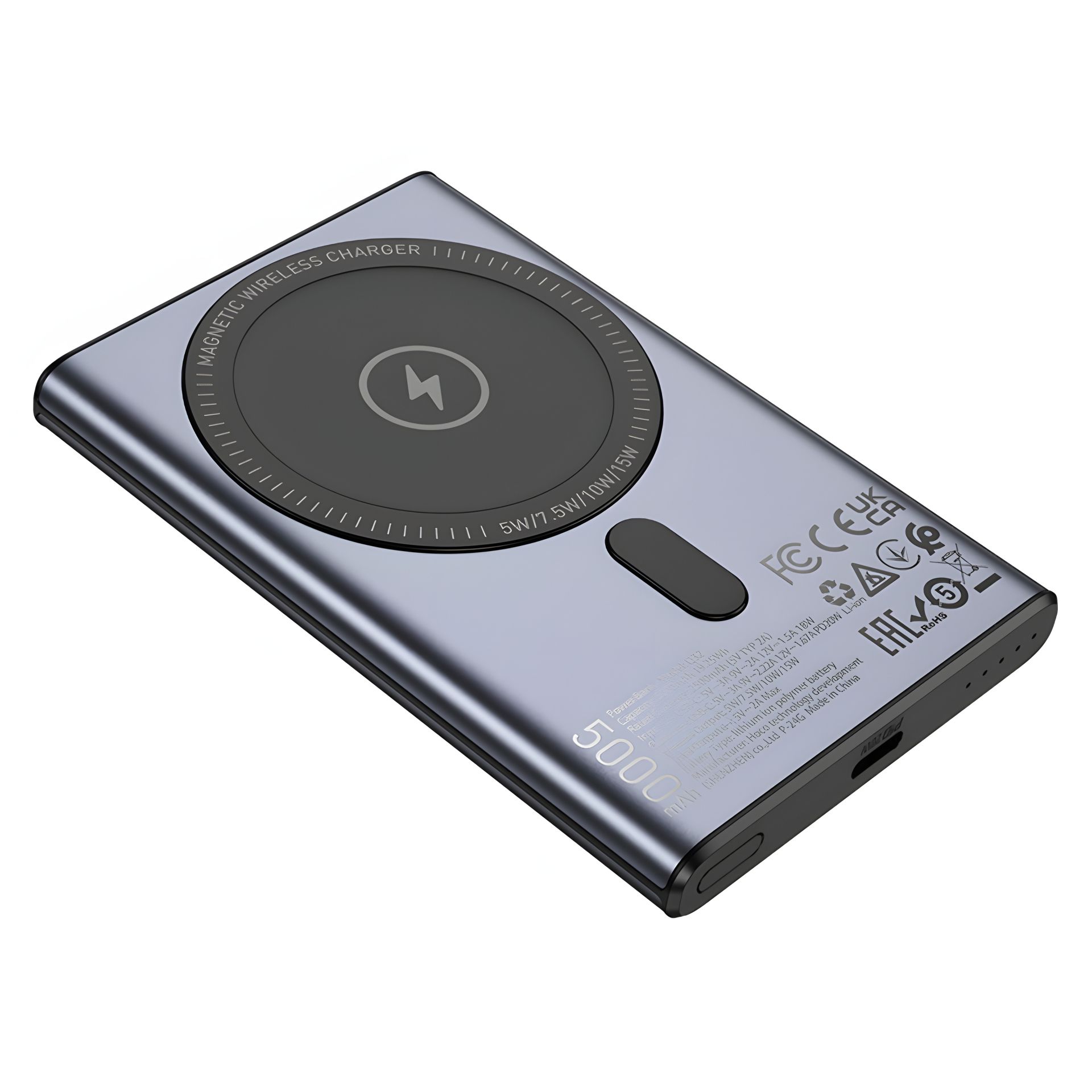 Повербанк Hoco Q32 5000mAh PD 20W metal gray Повербанк Hoco Q32 5000mAh PD 20W metal gray