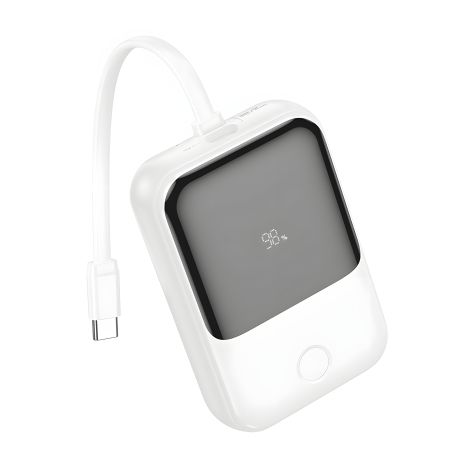 Повербанк Hoco Q33 10000mAh PD20W + кабель Type-C white Повербанк Hoco Q33 10000mAh PD20W + кабель Type-C white