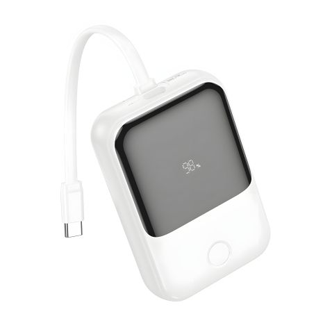 Повербанк Hoco Q33 10000mAh PD20W + кабель Type-C white Повербанк Hoco Q33 10000mAh PD20W + кабель Type-C white