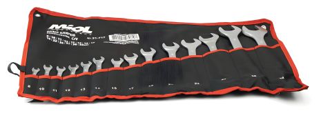 Набір ключів рожково-накидних у капроновій сумці (14 шт) Miol 51-717 Набір ключів рожково-накидних у капроновій сумці (14 шт) Miol 51-717