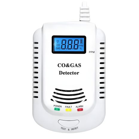 Комбінований газовий датчик з сиреною 2 в 1 FD 808COM (чадний газ + природний газ)