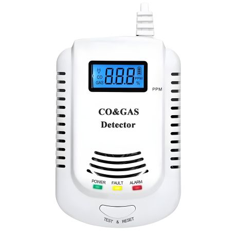 Комбінований газовий датчик з сиреною 2 в 1 FD 808COM (чадний газ + природний газ)