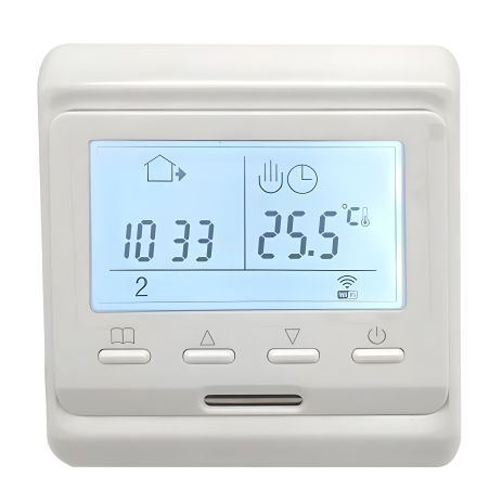 Wifi термостат для газового та електричного котла з LCD дисплеєм Minco Heat MK60L, білий - розумне управління Wifi термостат для газового та електричного котла з LCD дисплеєм Minco Heat MK60L, білий - розумне управління