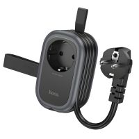 Подовжувач Hoco NS7 з 2 USB/Type-C PD 20W, 1 розетка, чорний Подовжувач Hoco NS7 з 2 USB/Type-C PD 20W, 1 розетка, чорний