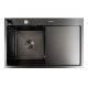 Чорна кухонна мийка CM 78*50 L PVD VALESO Handmade (круглий сифон 3,0/0,8) Чорна кухонна мийка CM 78*50 L PVD VALESO Handmade (круглий сифон 3,0/0,8)