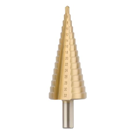 Ступінчасте свердло по металу 4-32 мм INTERTOOL SD-5832 Ступінчасте свердло по металу 4-32 мм INTERTOOL SD-5832