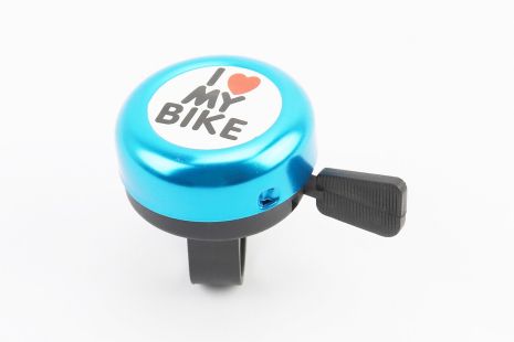 Дзвінок механічний "I love my Bike", синій