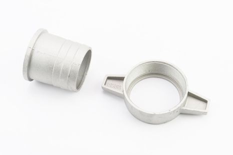 Перехідник мотопомпи з фланця на шланг, алюміній к-кт 2шт, 2"(50mm)