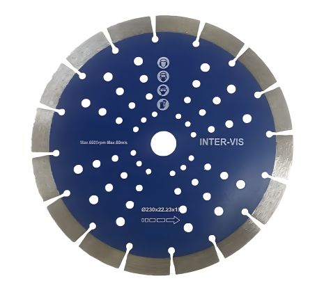 Отрезной алмазный круг Inter-VIS 230 мм (SEGMENT)