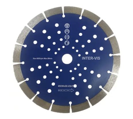 Відрізне алмазне коло Inter-VIS 230 мм (SEGMENT)