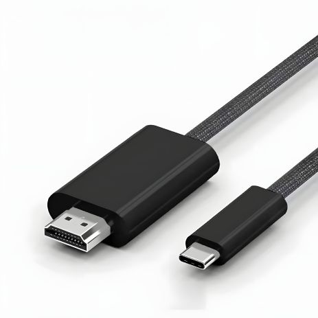 4K 60Hz адаптер-перехідник Type-C to HDMI 1.8m, пластик, ПВХ, Black (TH001-PPV18K-460)