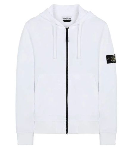 Zip Hoodie Stone Island у білому кольорі