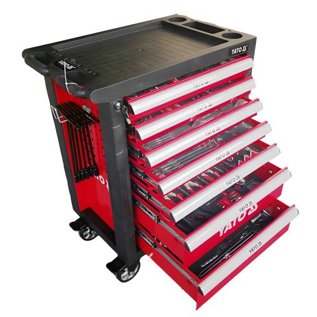 Шкаф с инструментами, на колесах, 7 ящик, 958x766x465 мм, набор 400 шт. Yato YT-55302 Шкаф с инструментами, на колесах, 7 ящик, 958x766x465 мм, набор 400 шт. Yato YT-55302