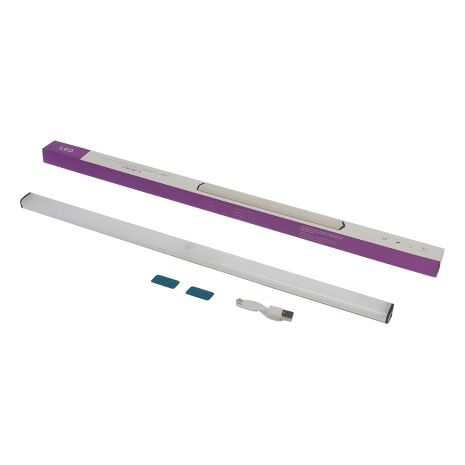 Світлодіодна лампа 050-6 з датчиком руху, акумулятором, в алюмінієвому випадку 50 см 6 Вт