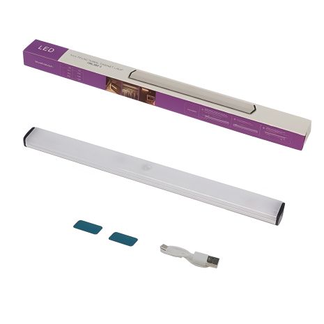 030-4 LED Light with Motion Sensor, Battery, Aluminum Body, 30cm 4W