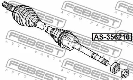 Подвесной подшипник полуоси Ducato/Alhambra 94-, FEBEST (AS356216)