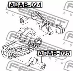 Сайлентблок заднего дифференциала Audi A6/Avant/Quatro 98-05, FEBEST (ADAB025)