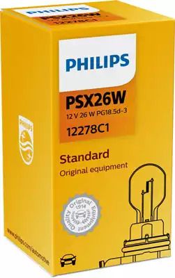 Лампа накаливания PSX26W 12V 26W PG18.5d-3 HIPERVISION (Philips), PHILIPS (12278C1)