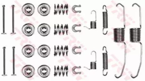 Монтажний комплект гальмівних колодок Camry/Carina/Celica/Corolla/Starlet R 82-02, TRW (SFK124)