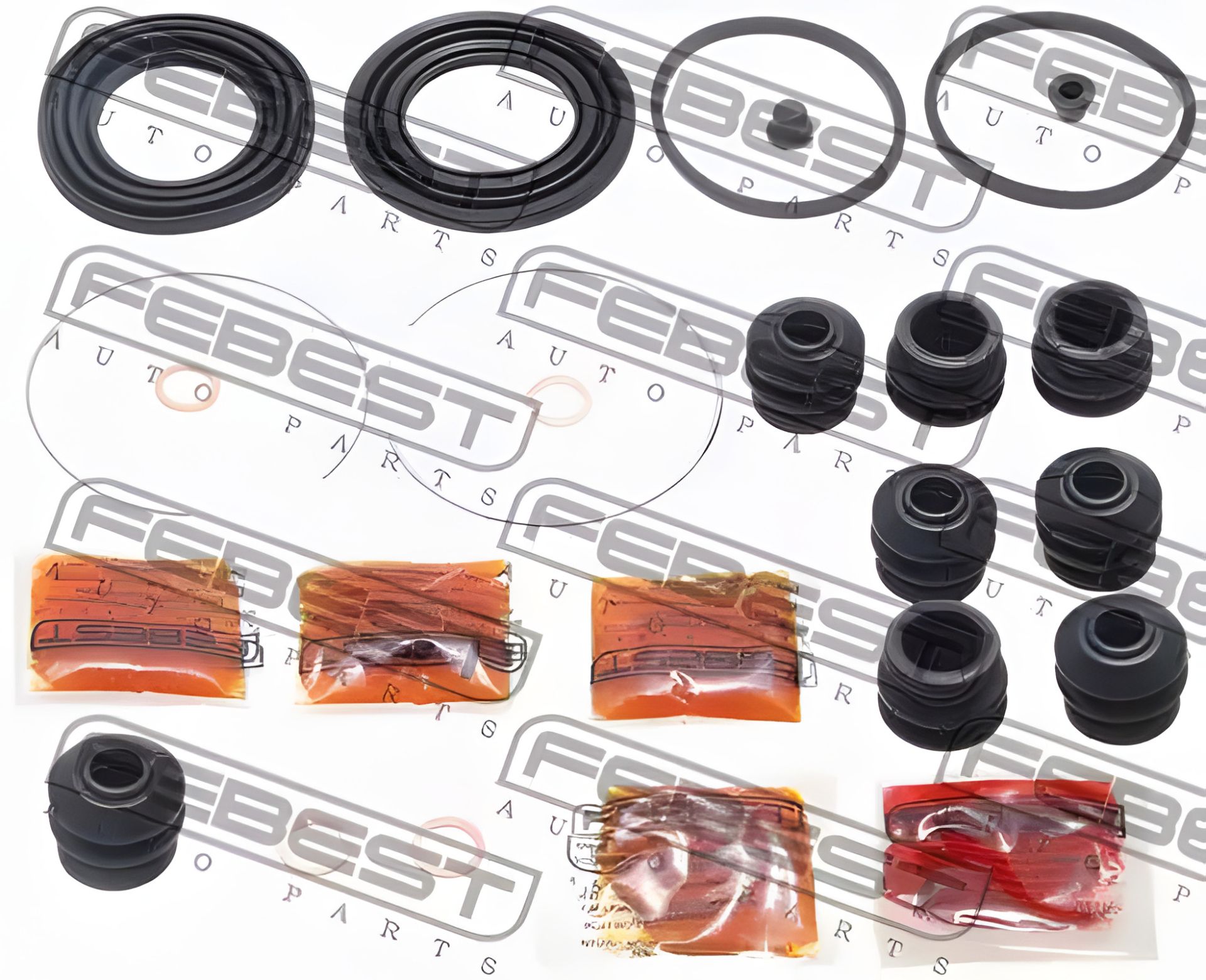 Переднього гальмівного супорта ремкомплект Corolla 91-02, FEBEST (0175AE110F) Переднього гальмівного супорта ремкомплект Corolla 91-02, FEBEST (0175AE110F)