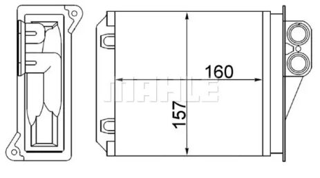 Радіатор пічки Spriter/Crafter 2.0D-2.5D 06-16, MAHLE/KNECHT (AH168000S)