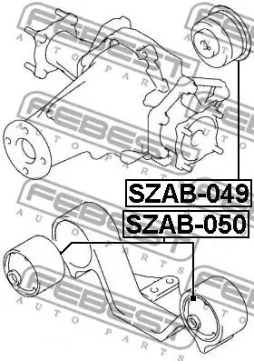 suzuki grand vitara 06- FEBEST заднього диференціала сайлентблок (SZAB050)