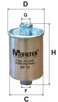 Паливний фільтр, VAZ 2107 08 09 MFILTER (BF10)