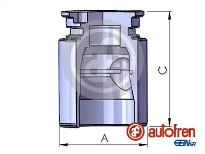 Поршень заднього супорта Opel Astra F, Astra G, Zafira A 1.2-2.2d 01.98-12.09, AutoFren (D025221)
