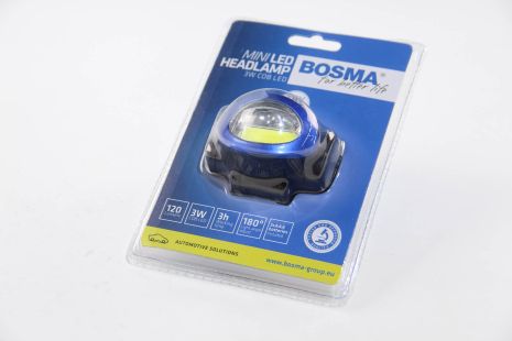 Фонарик налобный LED 120 Lm HEADLAMP MINI (blister 1 шт), BOSMA (6766)